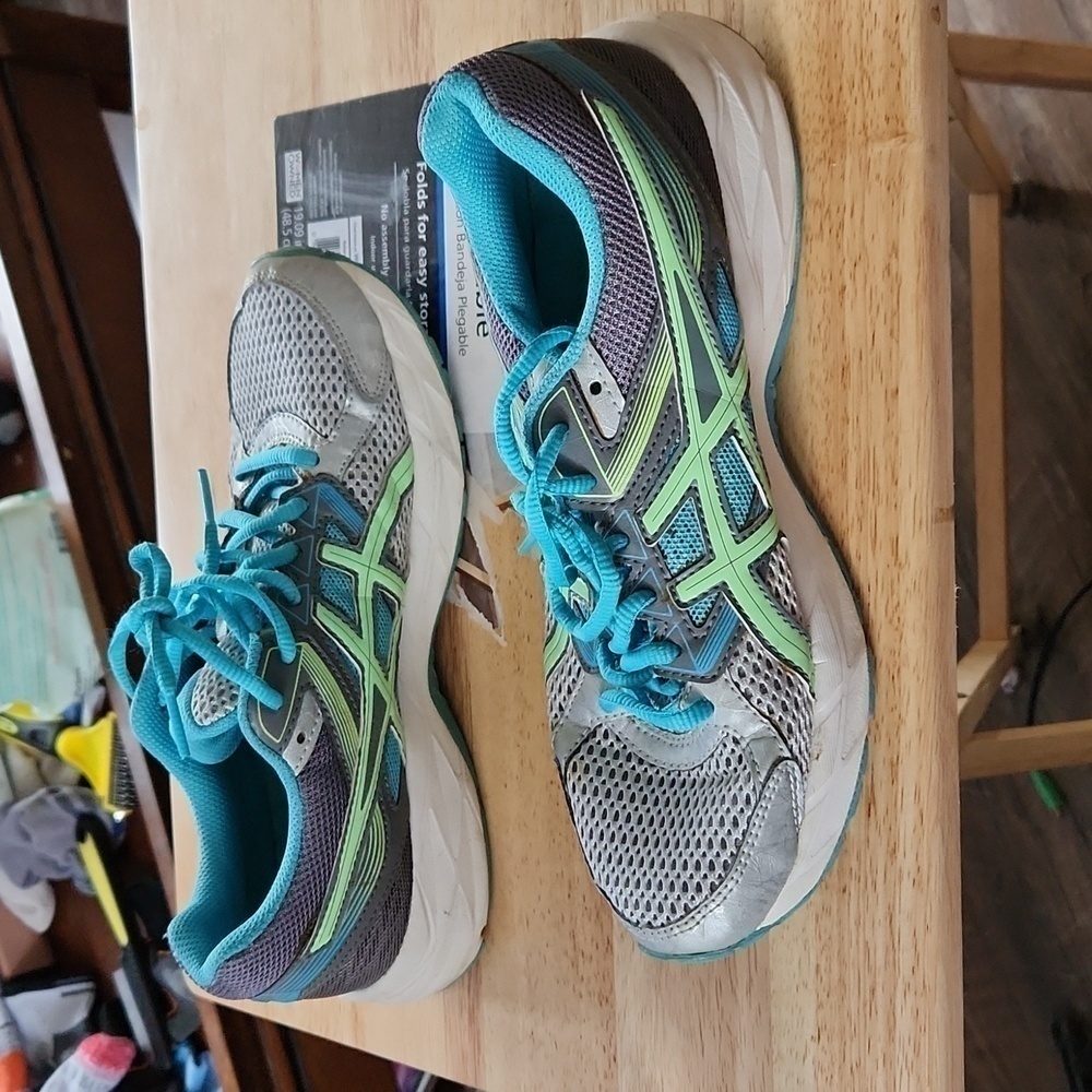 Asics Women's Gel Contend 3 T5F9N Lace Up Blue Gray Running Shoes Size US 7.5 - Picture 4 of 7